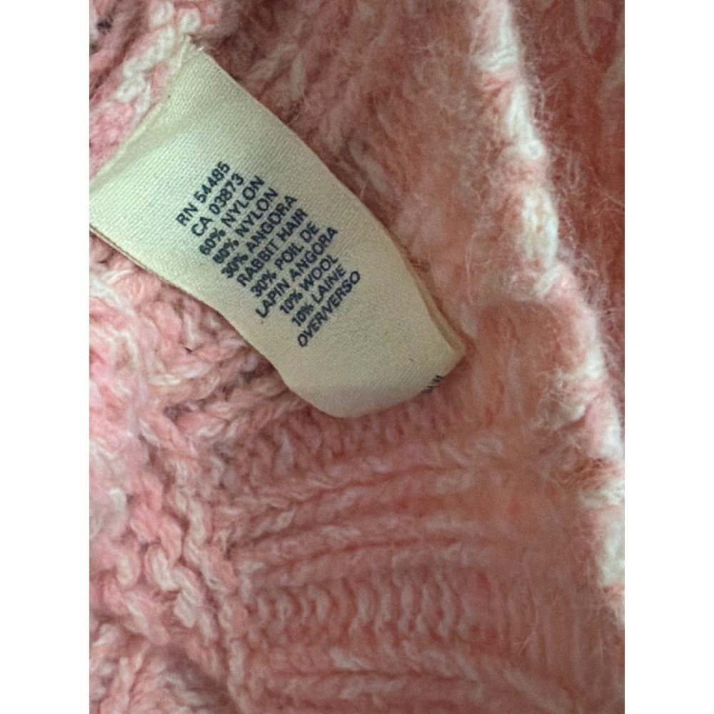 American Eagle Sheer Angora Wool Blend Knit Sweater Pink Small NWT - Picture 5 of 6